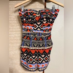 Bebe Multi-Colored Shorts Romper, size 0